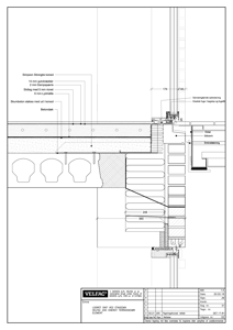 Detalje ved etagedæk, terrassedør